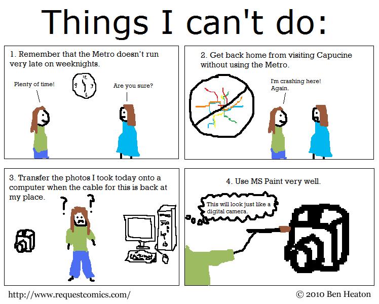 Things I Can't Do comic