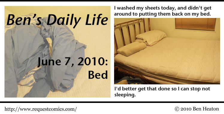 Ben's Daily Life: Bed comic