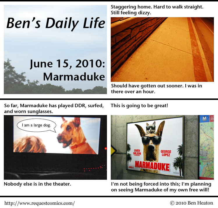 Ben's Daily Life: Marmaduke comic