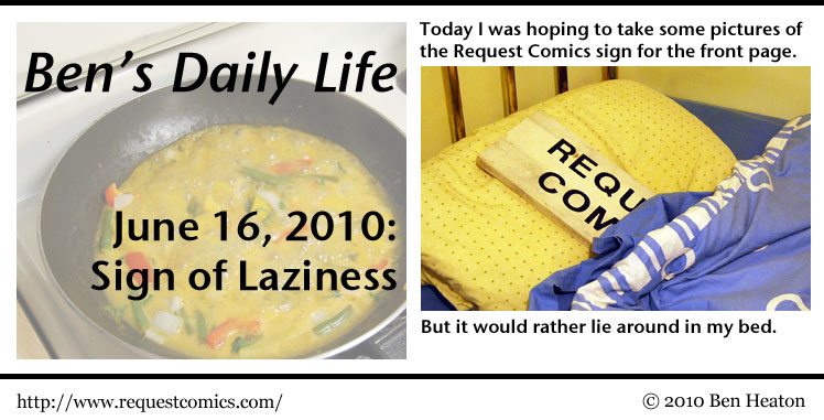 Ben's Daily Life: Sign of Laziness comic