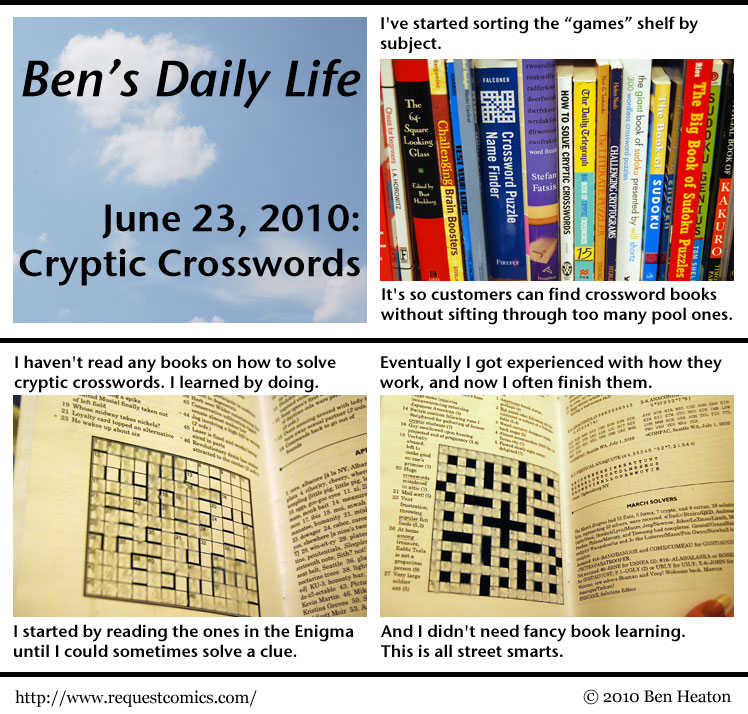 Ben's Daily Life: Cryptic Crosswords comic