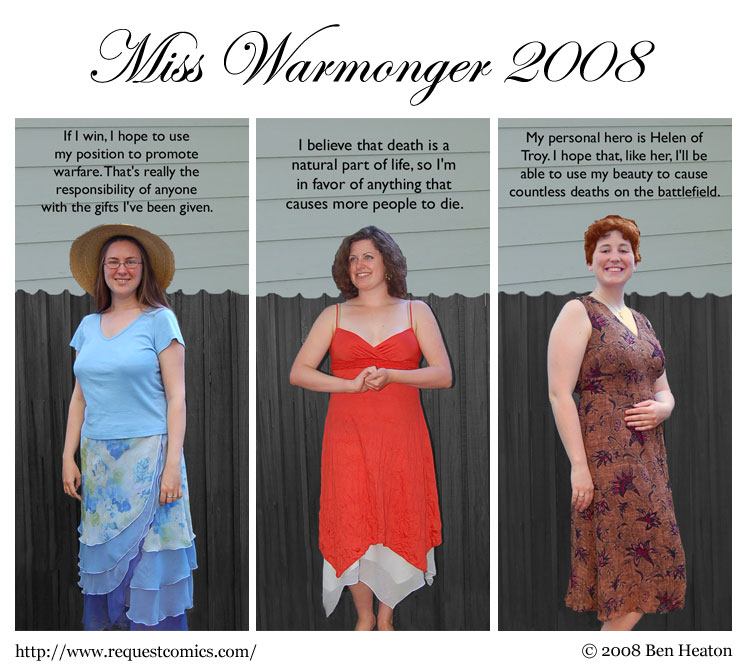 Miss Warmonger 2008 comic