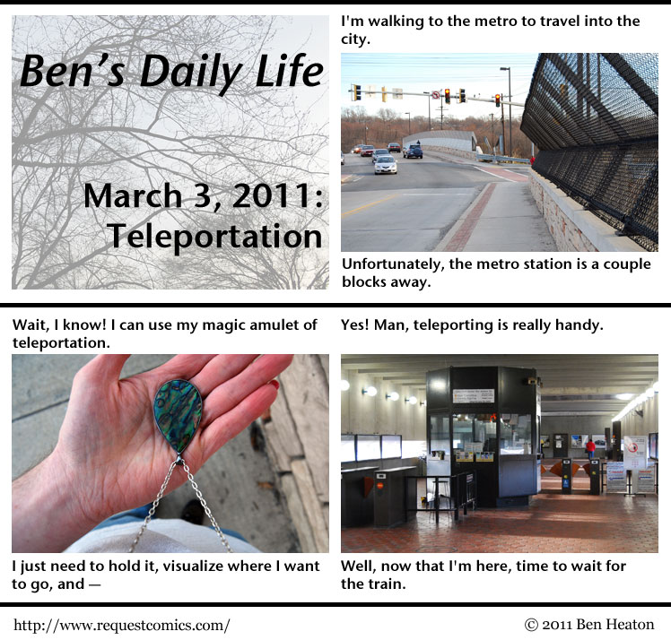 Ben's Daily Life: Teleportation comic
