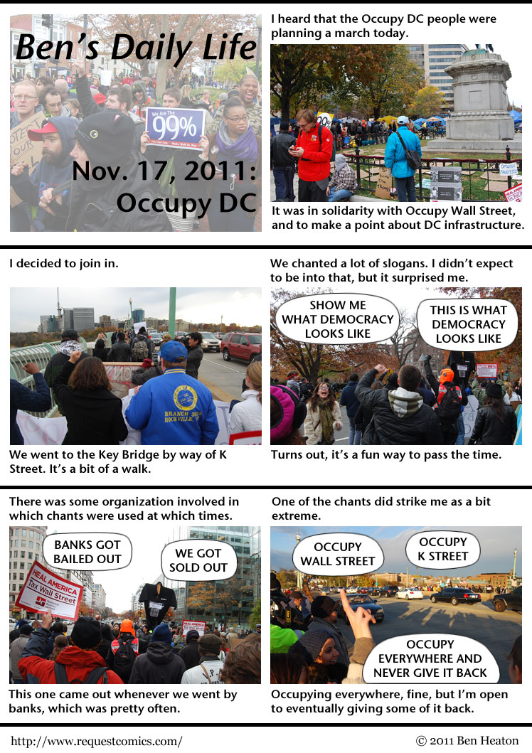 Ben's Daily Life: Occupy DC comic